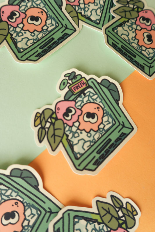 Squid Kid Plant Stickers