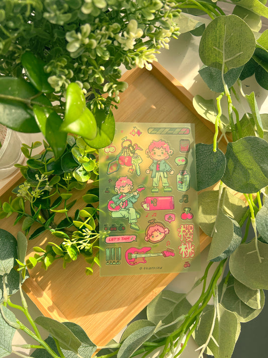 *Cherri frosted sticker sheet