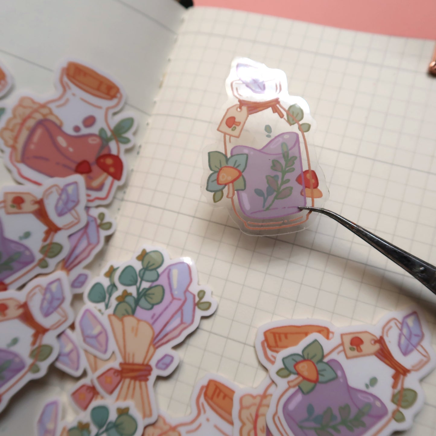 Witchy Crystal Clear Stickers