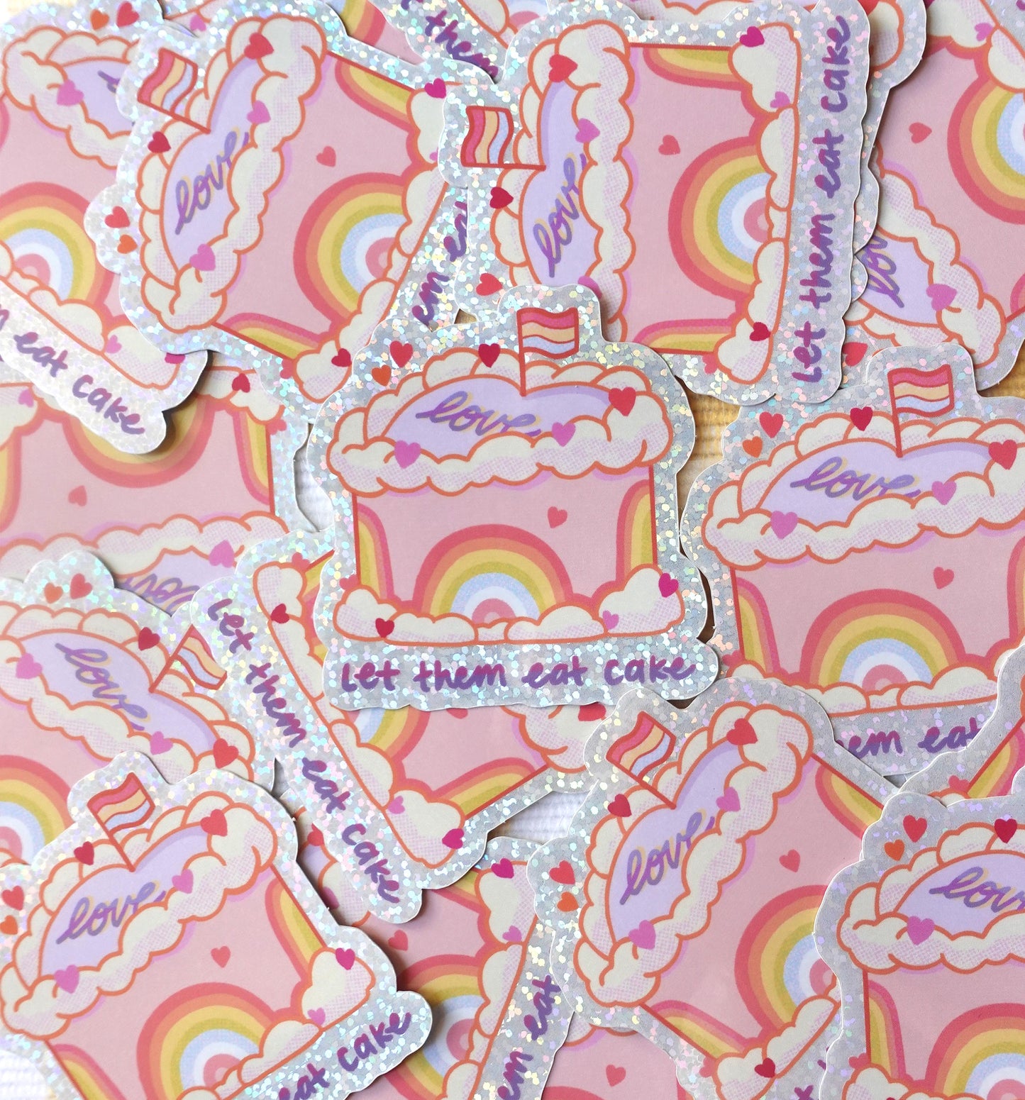 Let them eat cake pride sticker