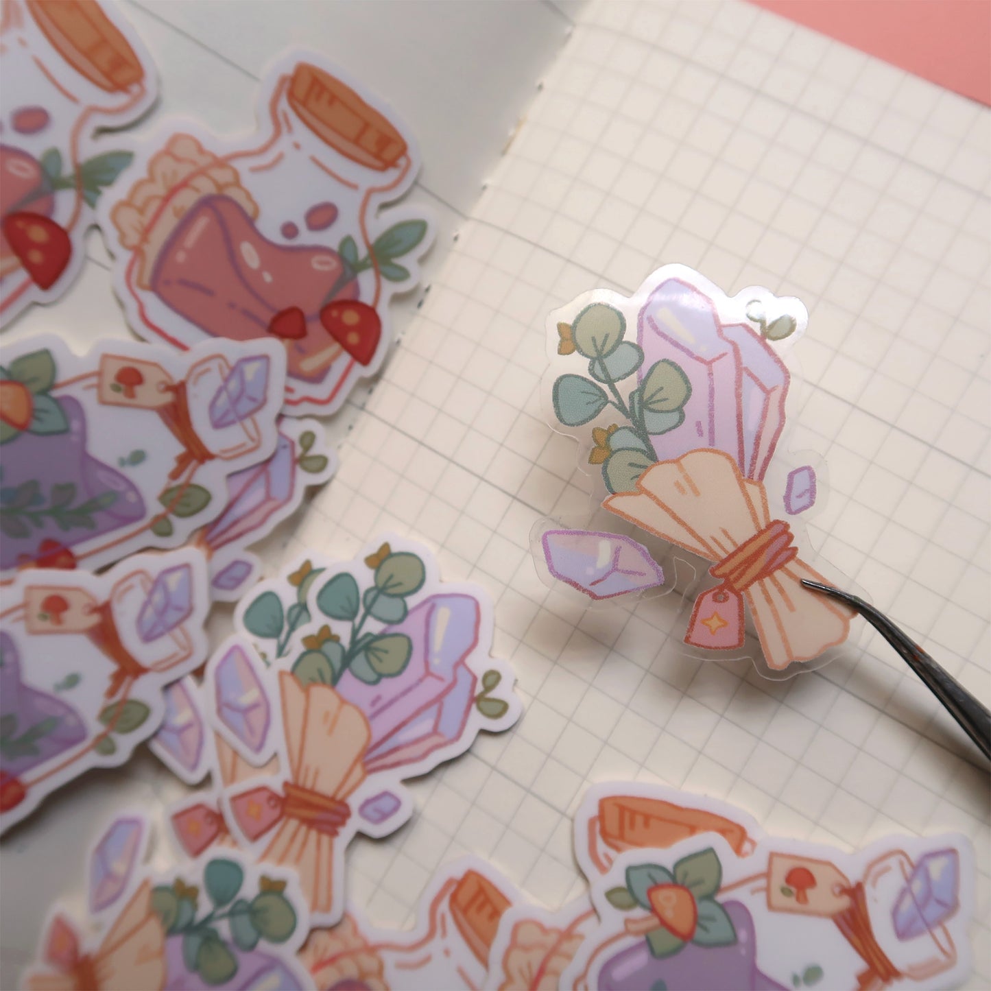 Witchy Crystal Clear Stickers