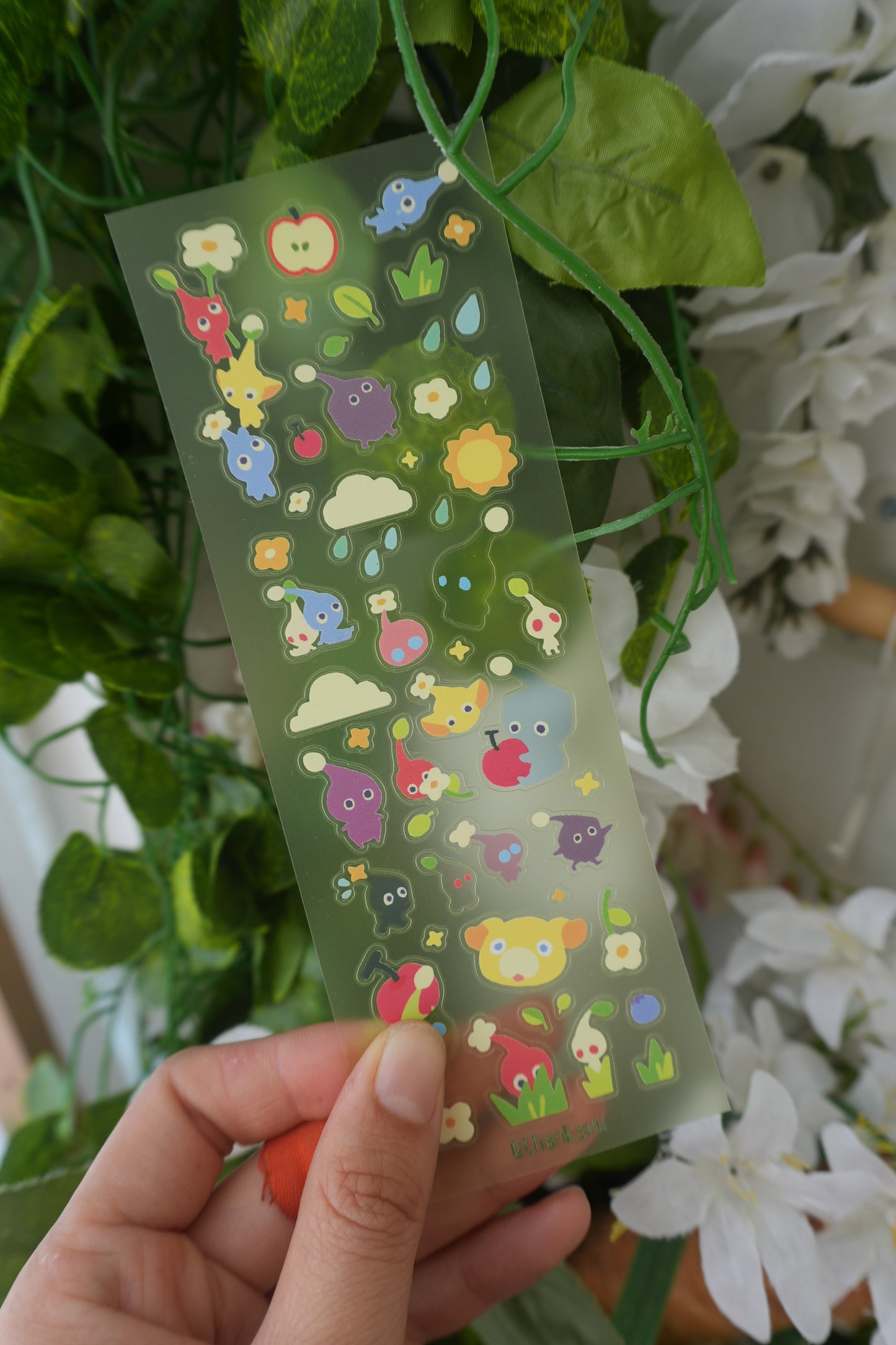 Pikmin Transparent Sticker Sheet