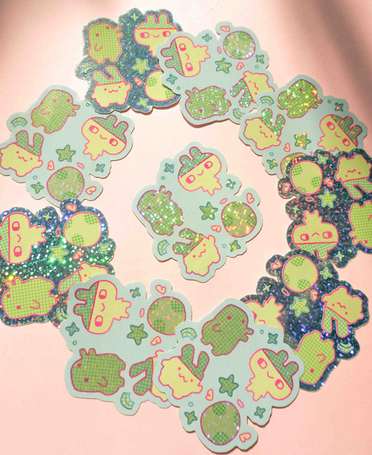 Tamagotchi Glitter Stickers