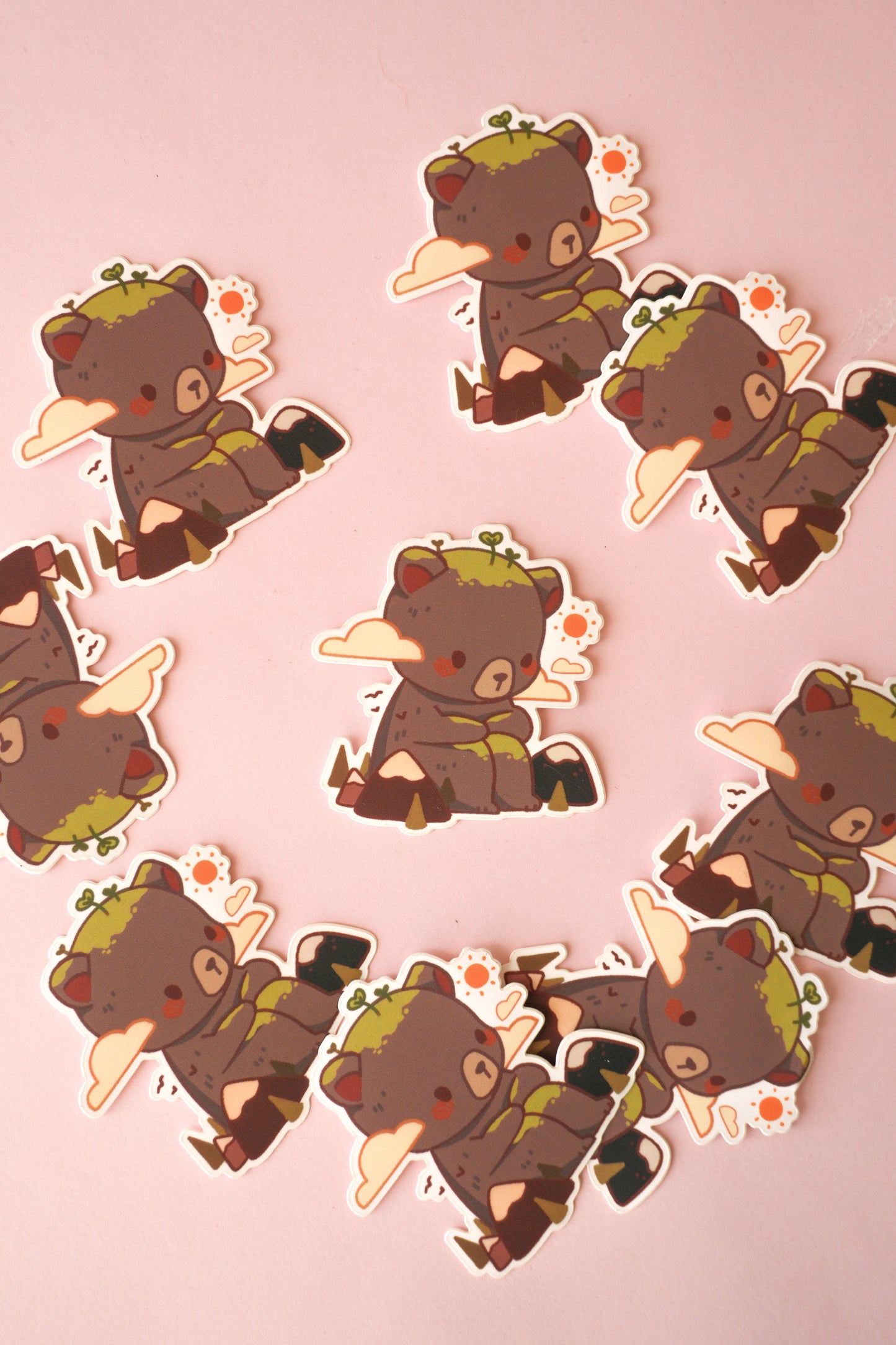 Cottage Tea Bear Stickers