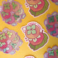 Persimmon Glittery Stickers