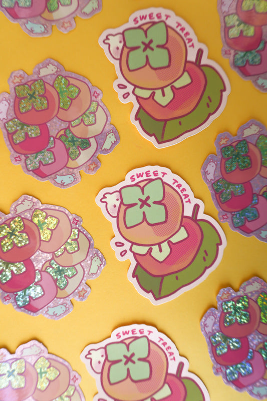 Persimmon Glittery Stickers