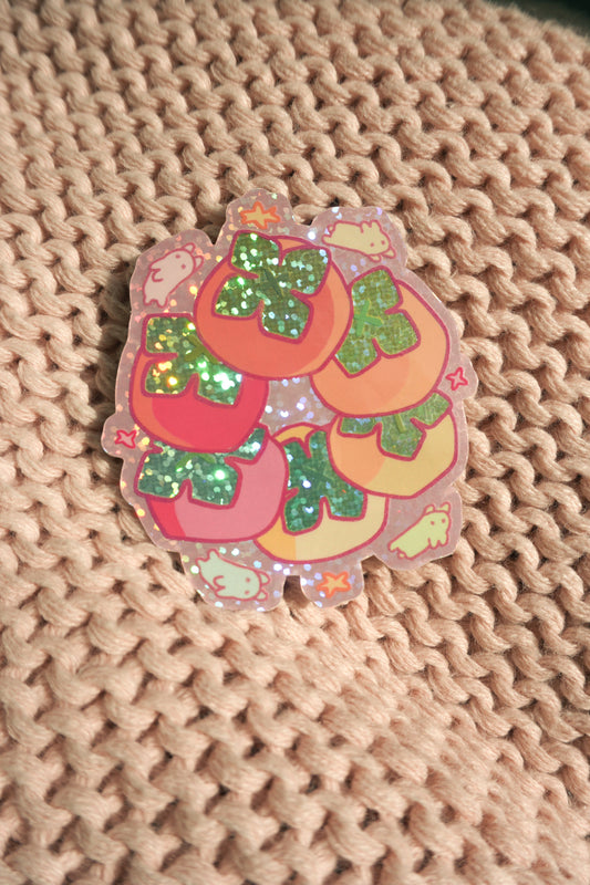 Persimmon Glittery Stickers