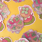 Persimmon Glittery Stickers