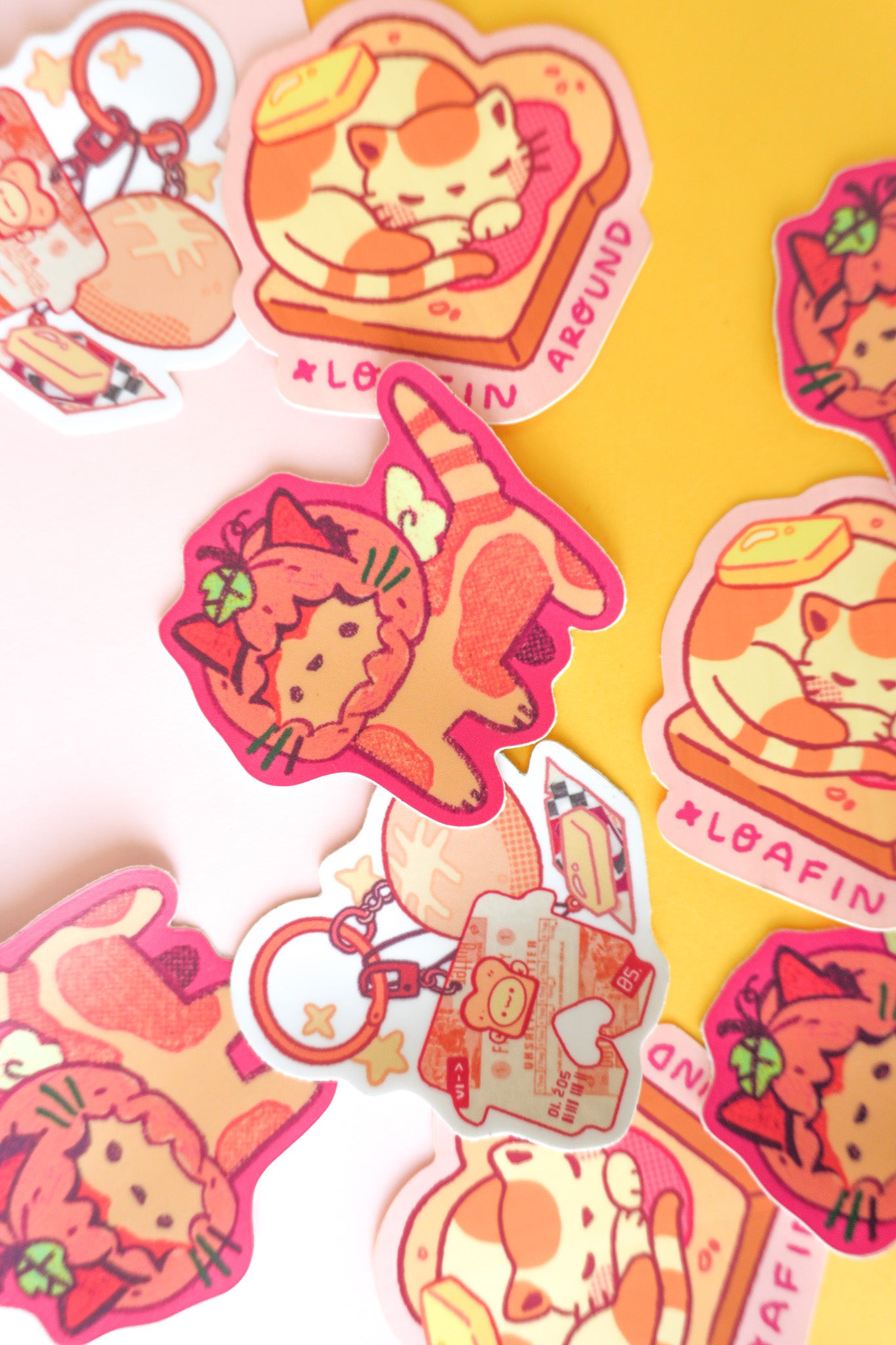 Loafing Cat Stickers