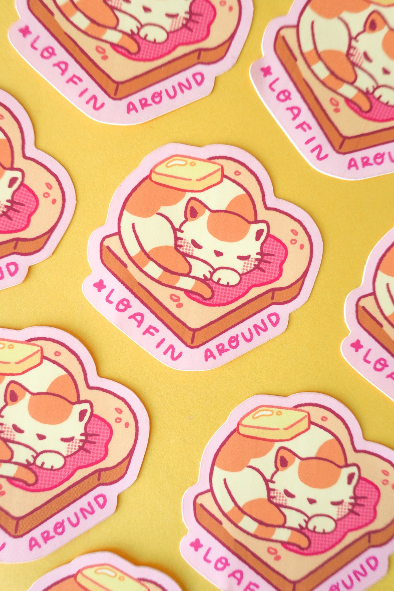 Loafing Cat Stickers