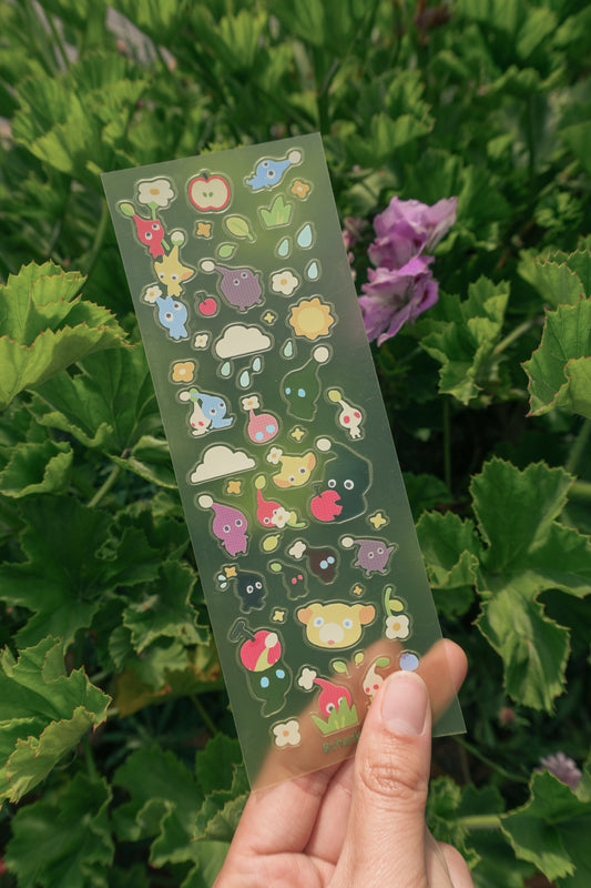 Pikmin Transparent Sticker Sheet