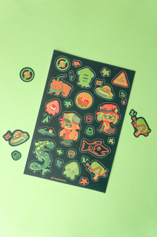 Salmon Run Sticker Sheet