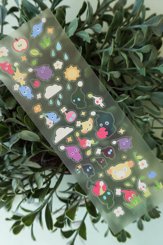 Pikmin Transparent Sticker Sheet