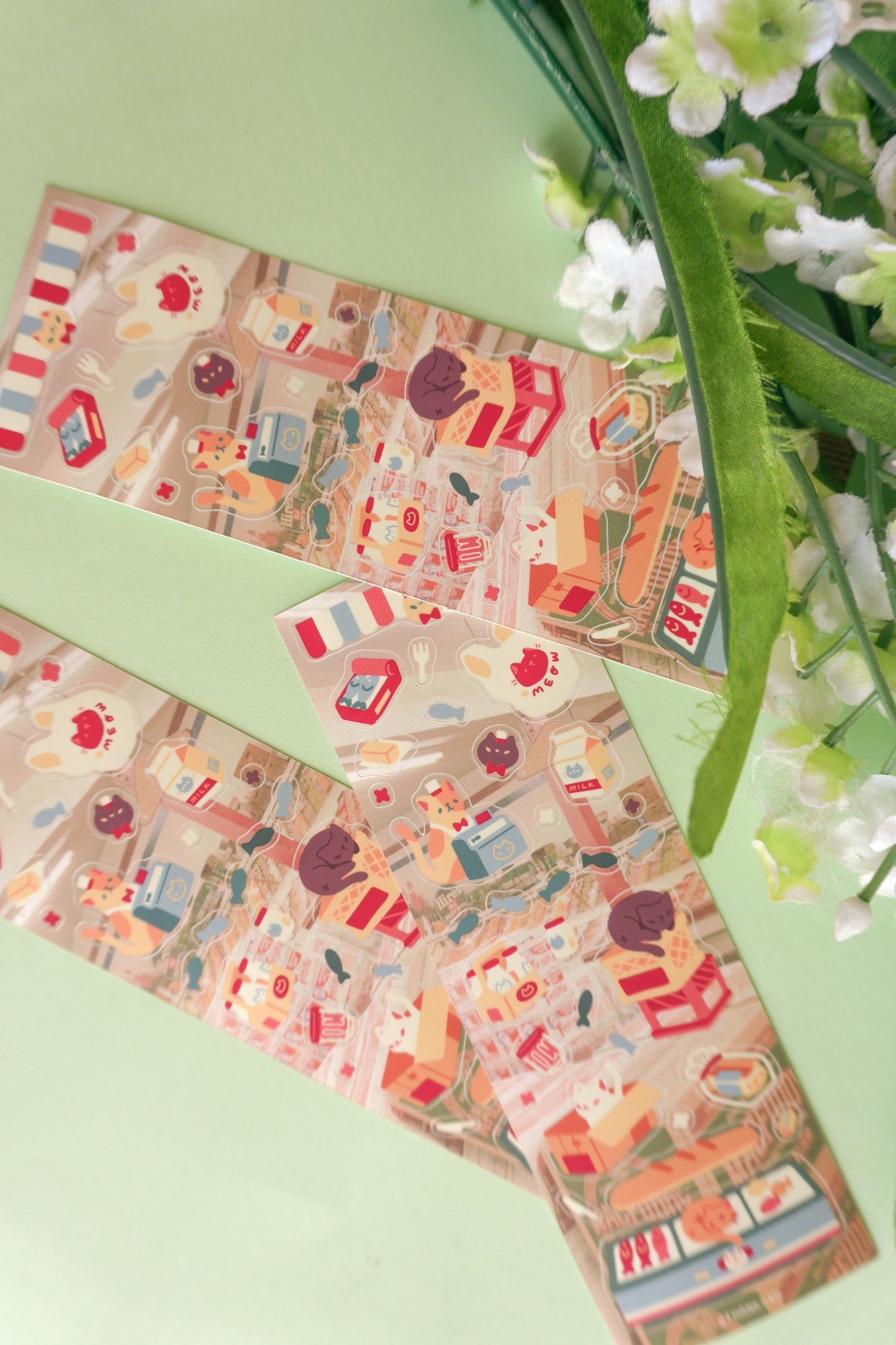 Shop Cats Sticker Sheet