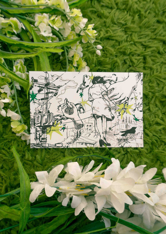 Smoky Memories Sketch Postcard Print