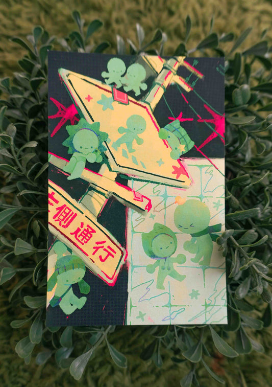 Smiski Telepole Postcard Print