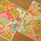 Fall Persimmons Risograph Print