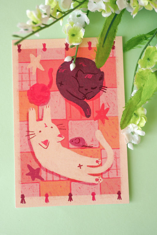 Cats + Pastries Postcard Prints
