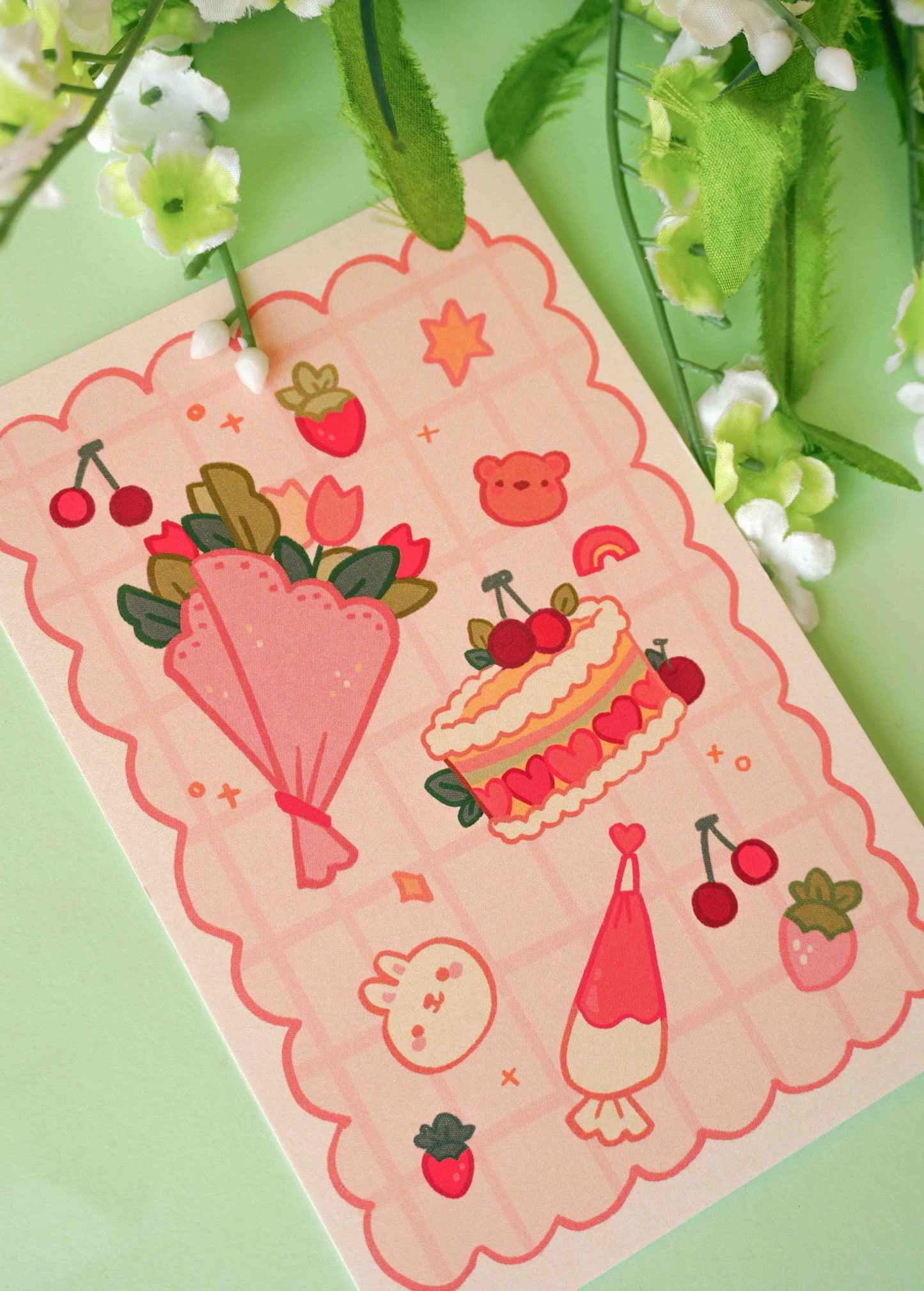 Cats + Pastries Postcard Prints