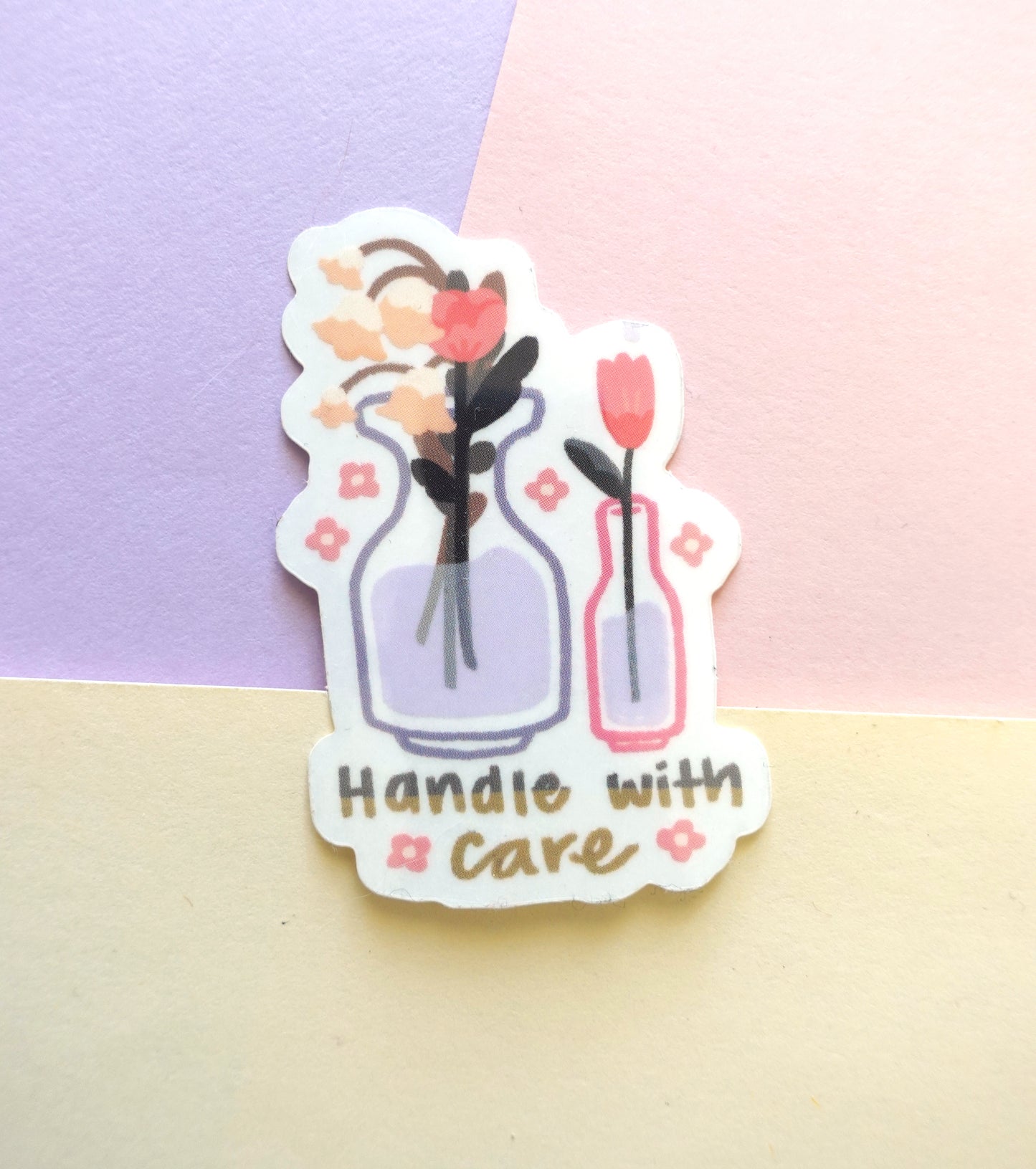 Handle with Care Clear Sticker