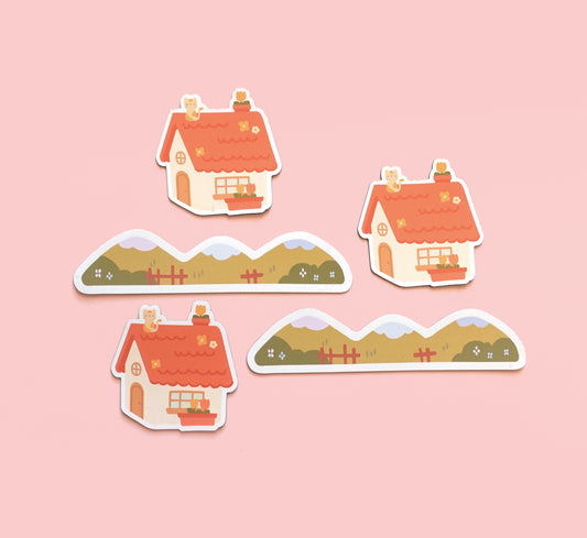 Cottage Village Magnets