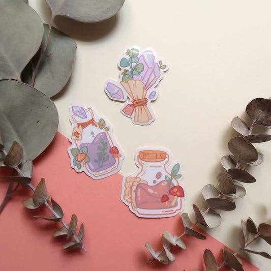 Witchy Crystal Clear Stickers