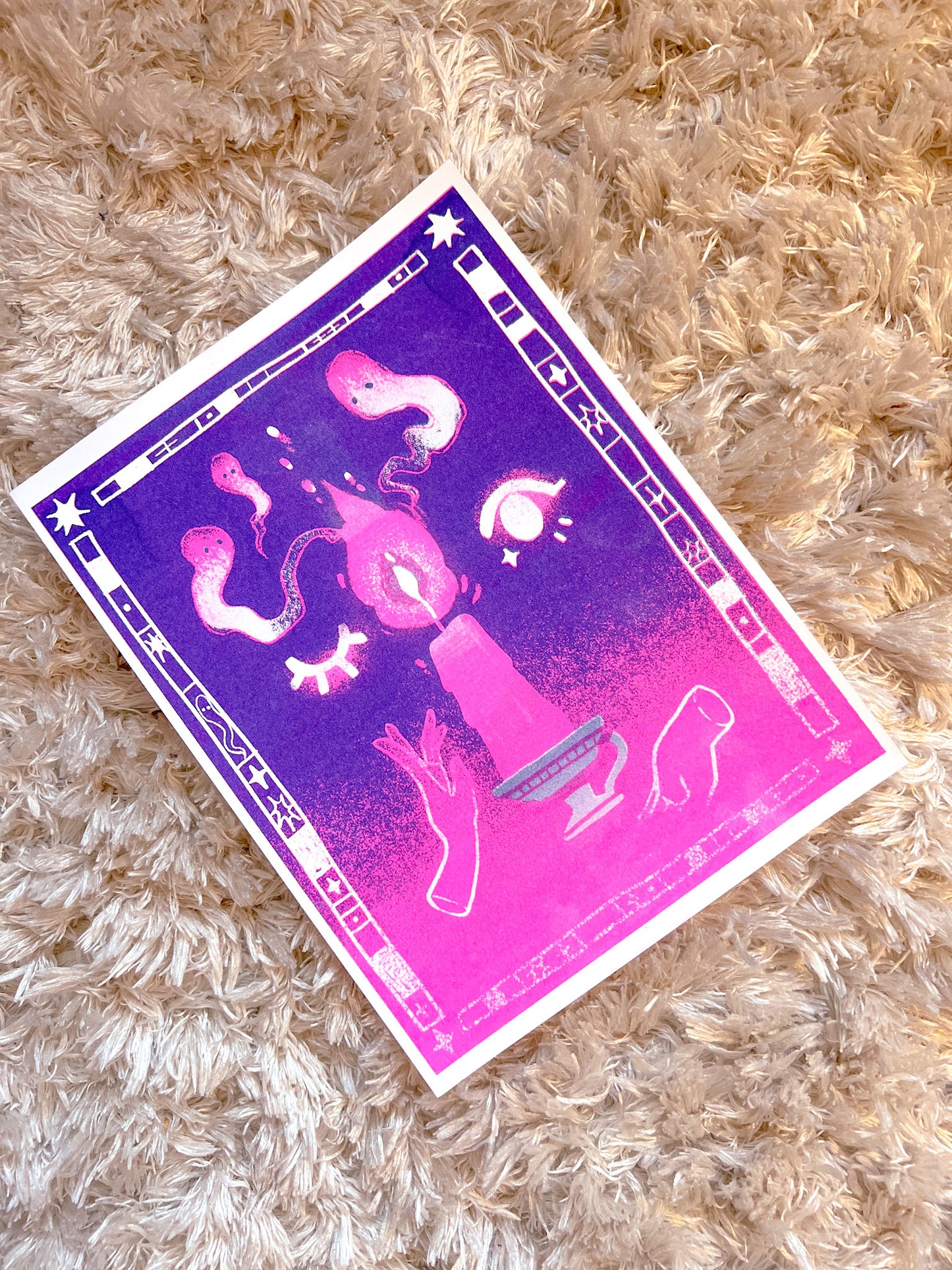 Internal Flame ✷ Neon Riso Print