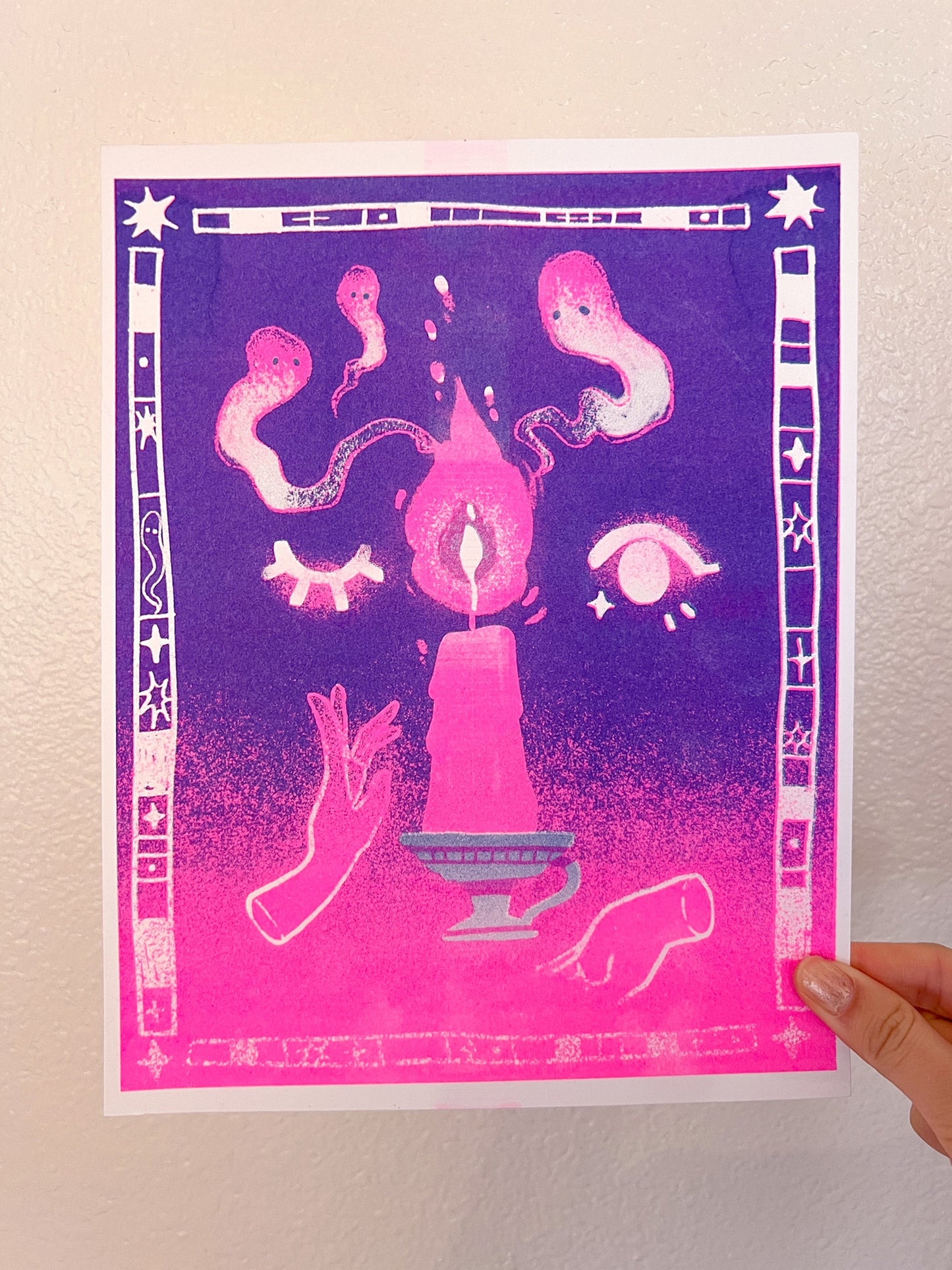 Internal Flame ✷ Neon Riso Print