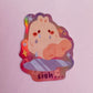 Sigh...Sad Ghostie Mirror Sticker